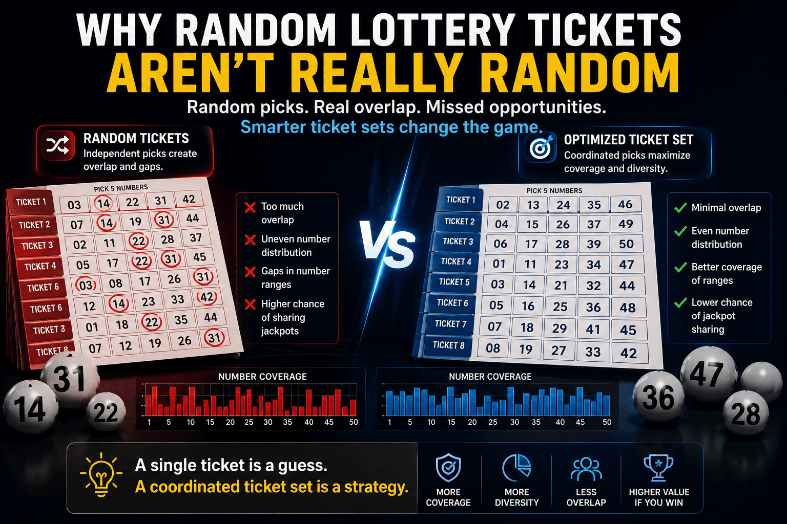 Why Random Lottery Tickets Aren't Really Random